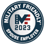 Award for being a 2023 Military Friendly Spouse Employer.